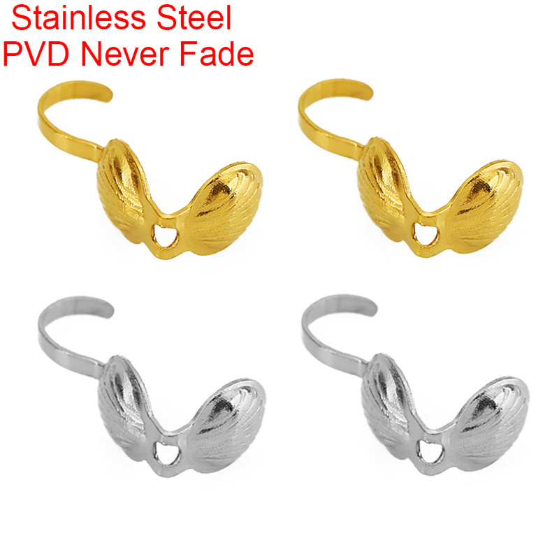 Jewelry Making Designs - 20 Stück verblassende PVD-Edelstahl-Halskettenverbinder, Quetschperlen, Endverschlüsse,