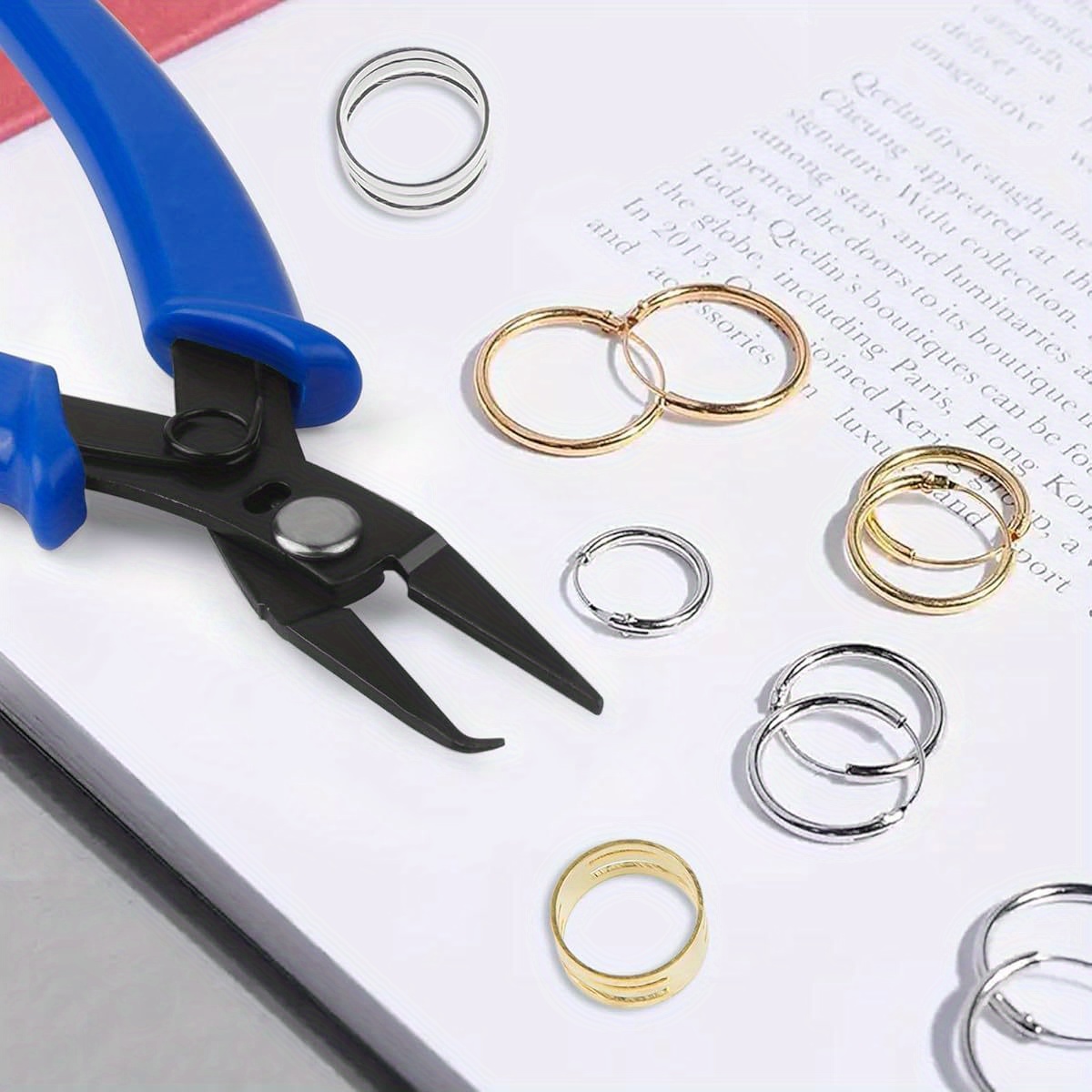Jewelry Making Pliers Set - 3-in-1-Sprungringzangen-Set aus Edelstahl mit geteiltem Ringöffner-Werkzeugset