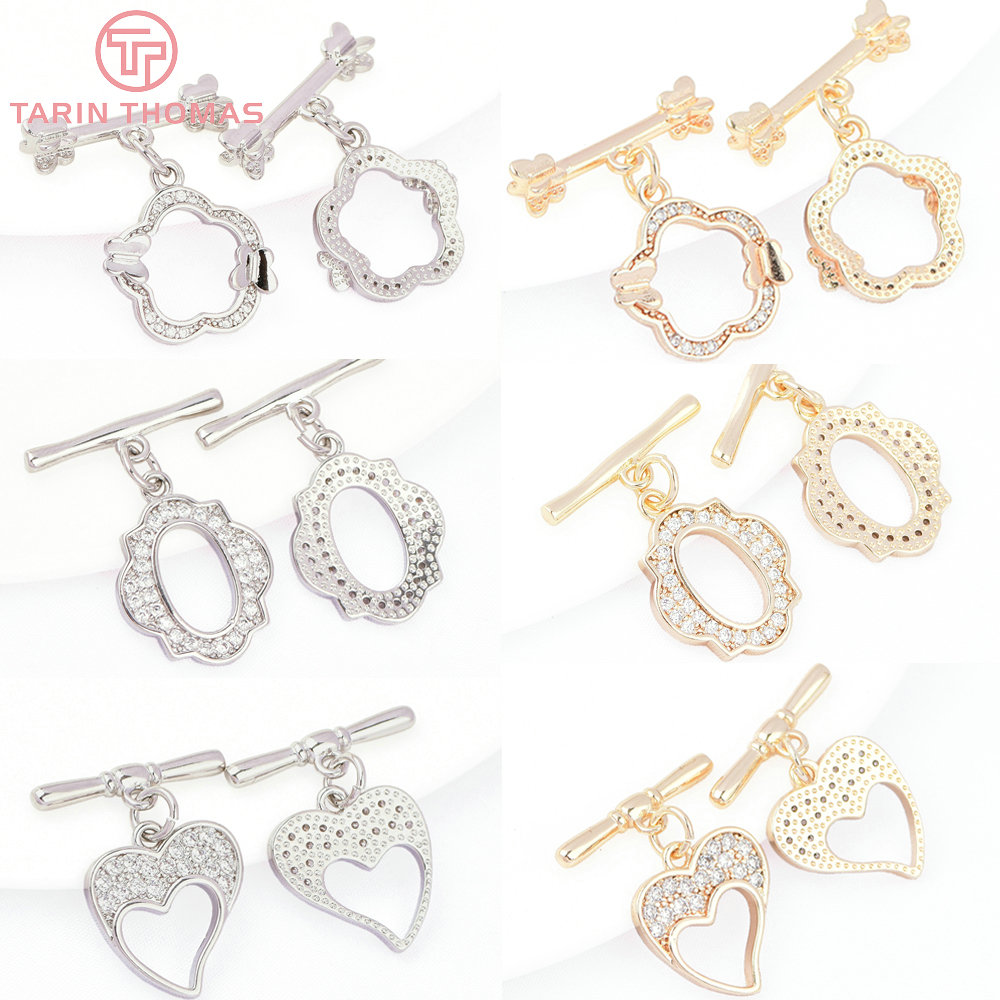Toggle Clasp Gold - (8193) 4 Sätze 24 Karat Gold