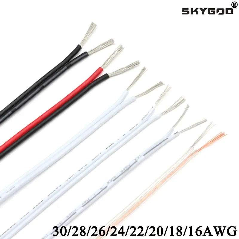 Wire 22 Gauge Copper - 2 ~ 50 m UL2468 Elektrokabel,