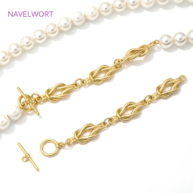 Toggle Clasp Gold - 18K vergoldete OT-Verschlüsse, Knebelverschluss für die