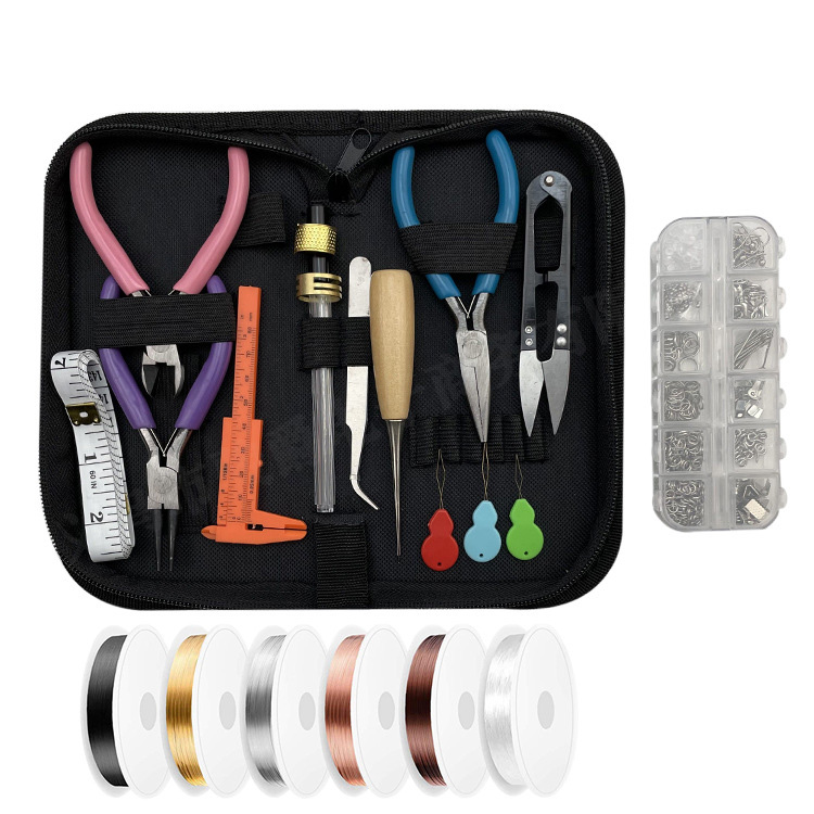 Jewelry Making Pliers Set - Schmuckherstellungs-Werkzeugset mit Aufbewahrungstasche, Schmuckzangen-Set für Perlenarbeiten,
