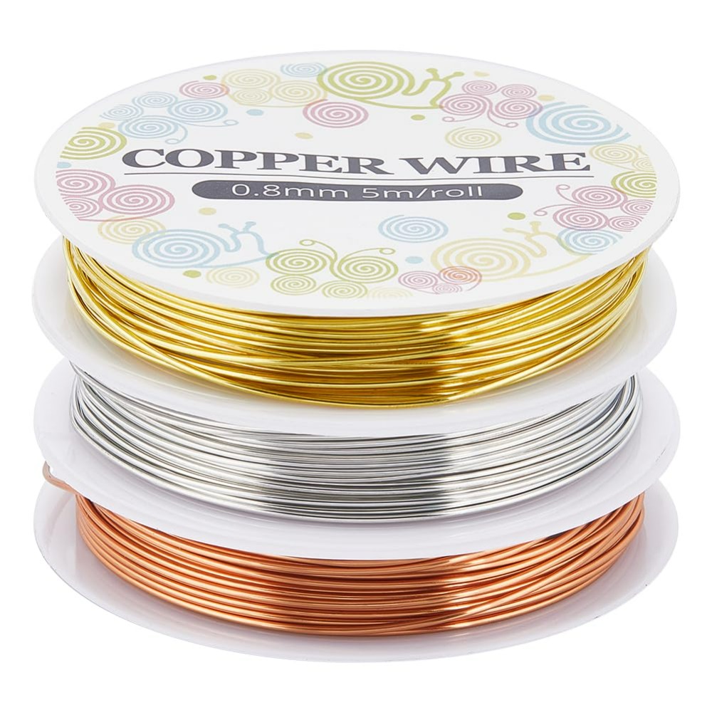 Jewelry Making Thread - 12,8 m Kupfer-Schmuckdraht, 0,8 mm, 20