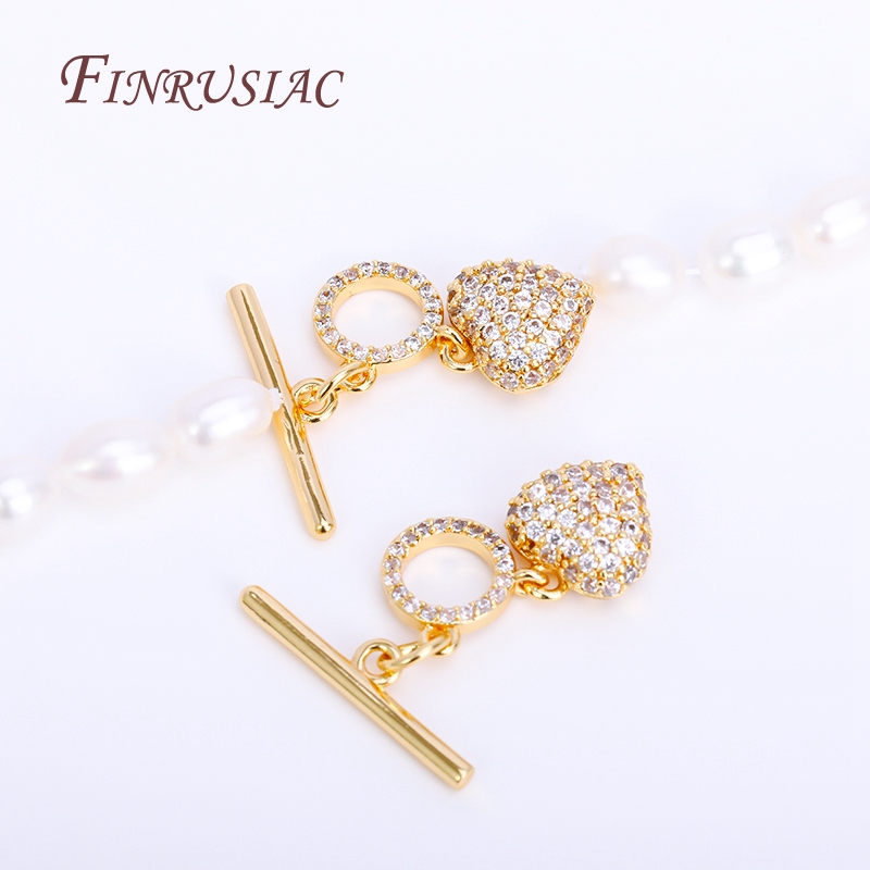 Toggle Clasp Gold - Eingelegter Zirkon ot Verschluss hochwertige DIY