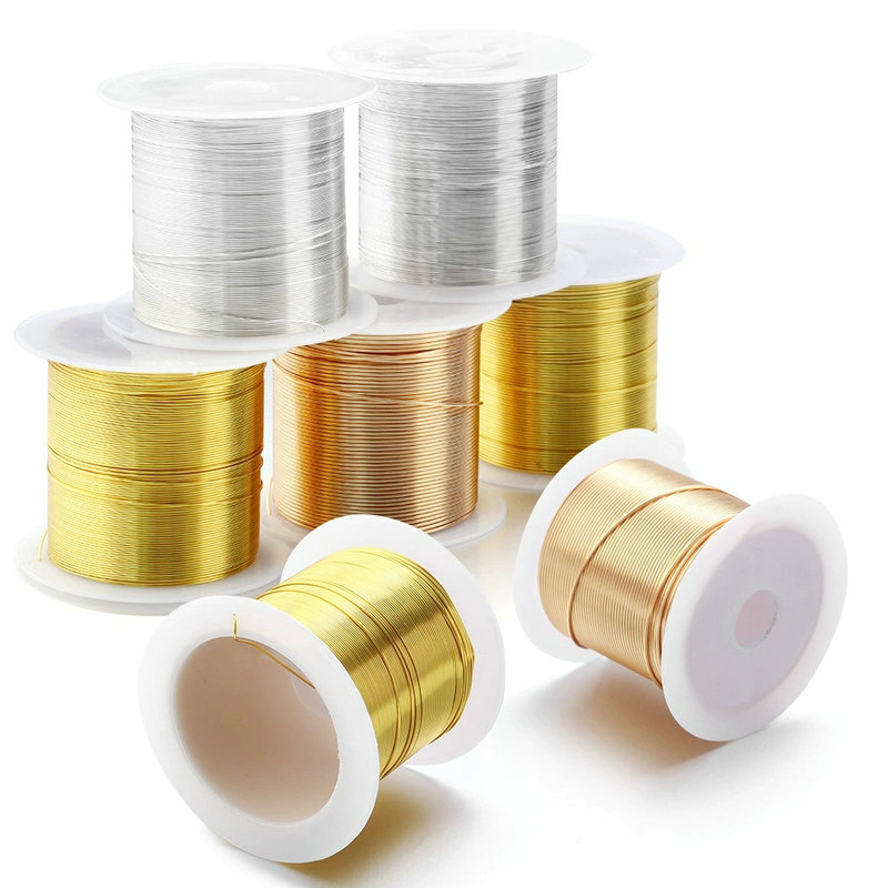 Jewelry Making Thread - 0,3–1,0 mm Schmuck-Kupferdraht, anlaufgeschützt, Schmuck-Perlendraht für