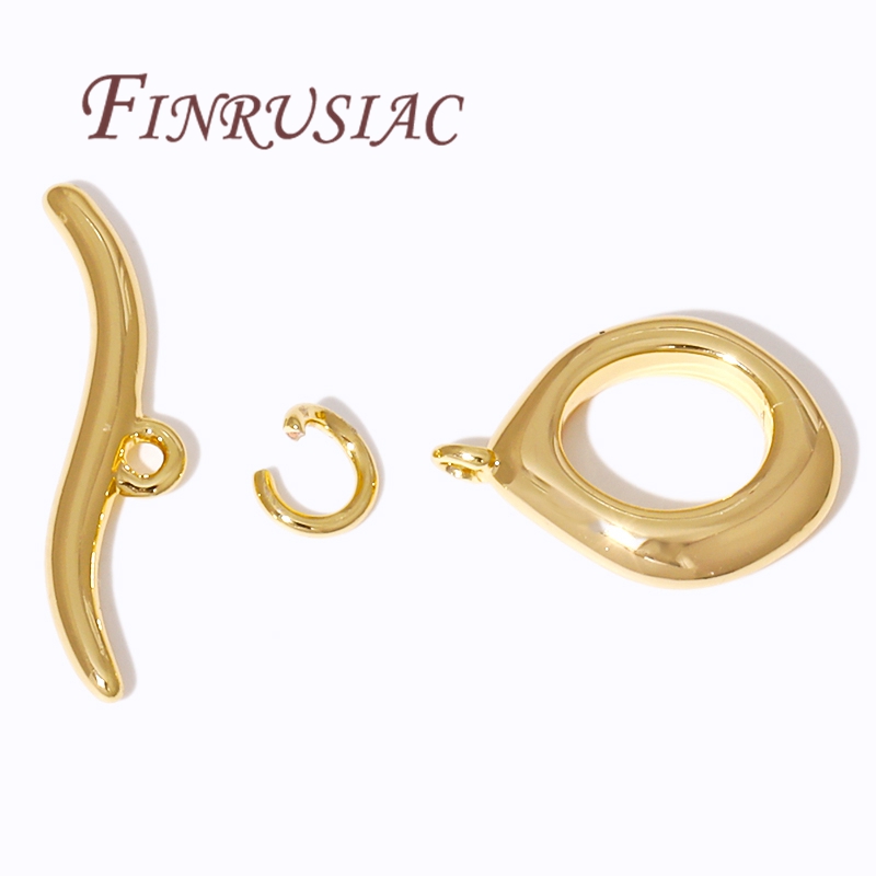 Toggle Clasp Gold - 18K vergoldeter OT-Kippverschluss für Schmuck, Armbänder,