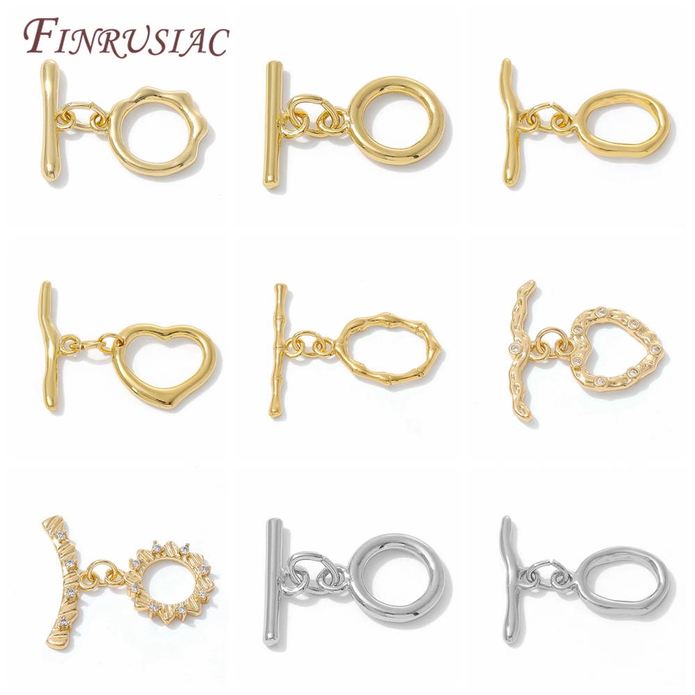 Toggle Clasp Gold - 18K vergoldeter Knebelverschluss für Schmuck, Armbänder,