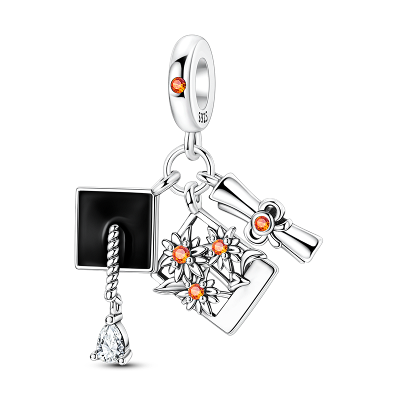 Jewelry Making Diploma - Grad Set Charms aus 925er Sterlingsilber,