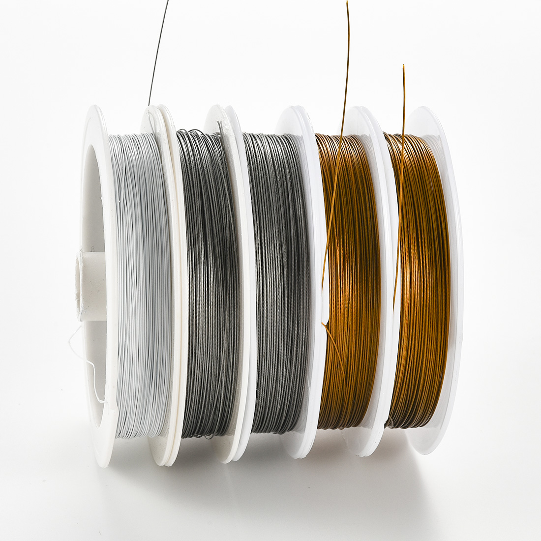 Jewelry Making Thread - 30 m/Rolle Edelstahl-Perlendraht, 0,38/0,45 mm Tigerschwanz-Perlen,