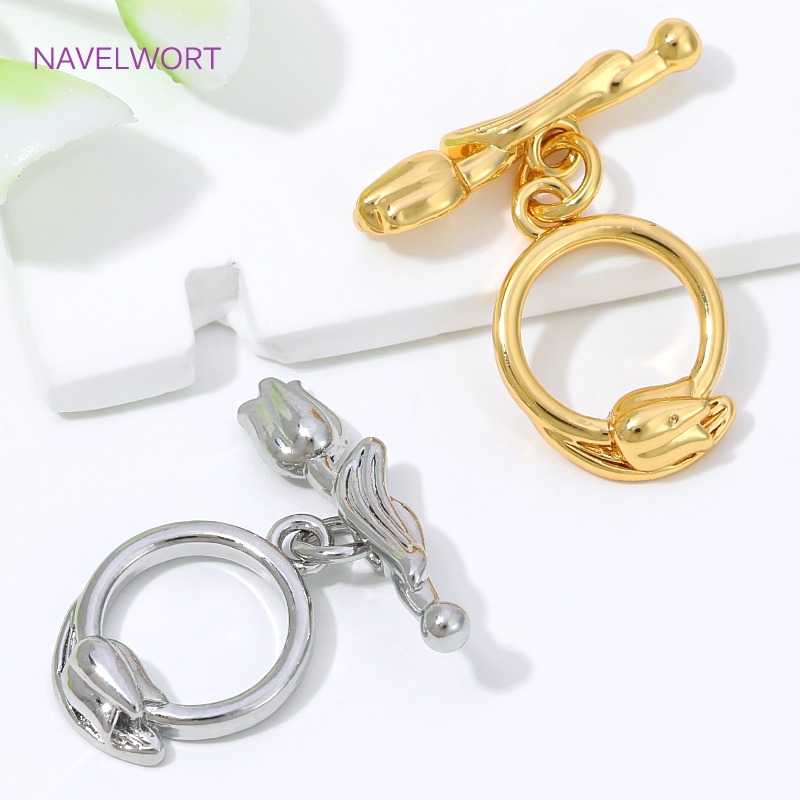 18K vergoldete Messing-Knebelv – Toggle Clasp Gold Bewertung und Preis