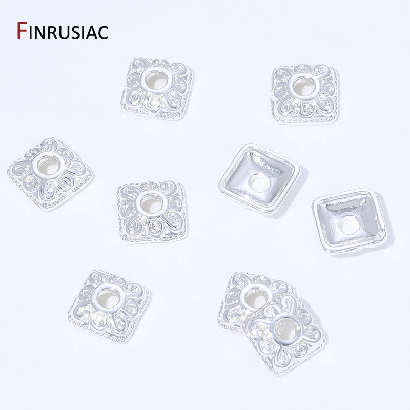 18K vergoldete Messing-Quadrat – Bead Cap Flower Bewertung und Preis