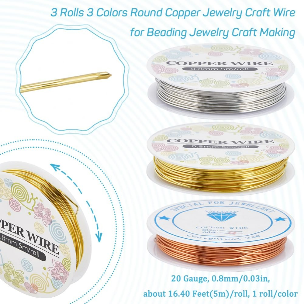 12,8 m Kupfer-Schmuckdraht, 0, – Jewelry Making Thread Bewertung und Preis