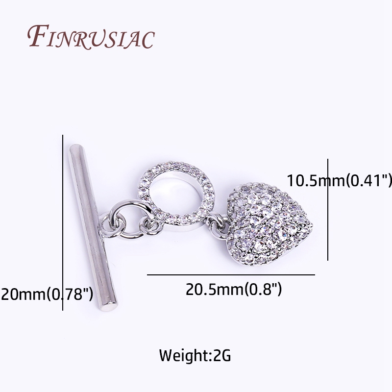 Eingelegter Zirkon ot Verschlu – Toggle Clasp Gold Bewertung und Preis