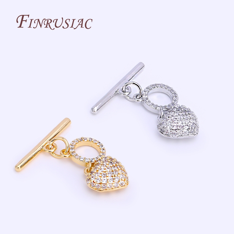 Eingelegter Zirkon ot Verschlu – Toggle Clasp Gold Bewertung und Preis