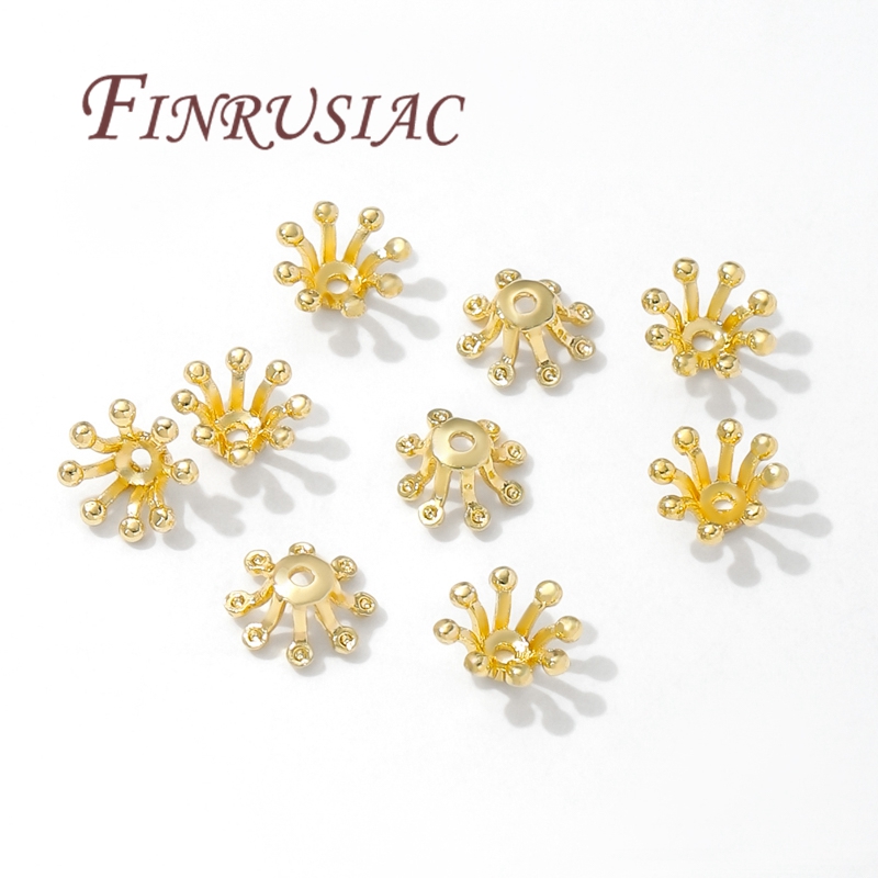 14K vergoldete Blumenperlenkap – Bead Cap Flower Bewertung und Preis