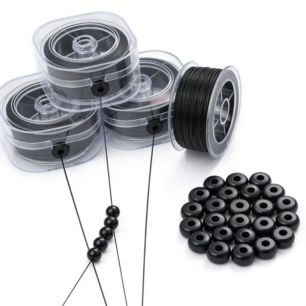 0,5-1mm Schwarzer Elastischer  – Jewelry Making Thread Bewertung und Preis