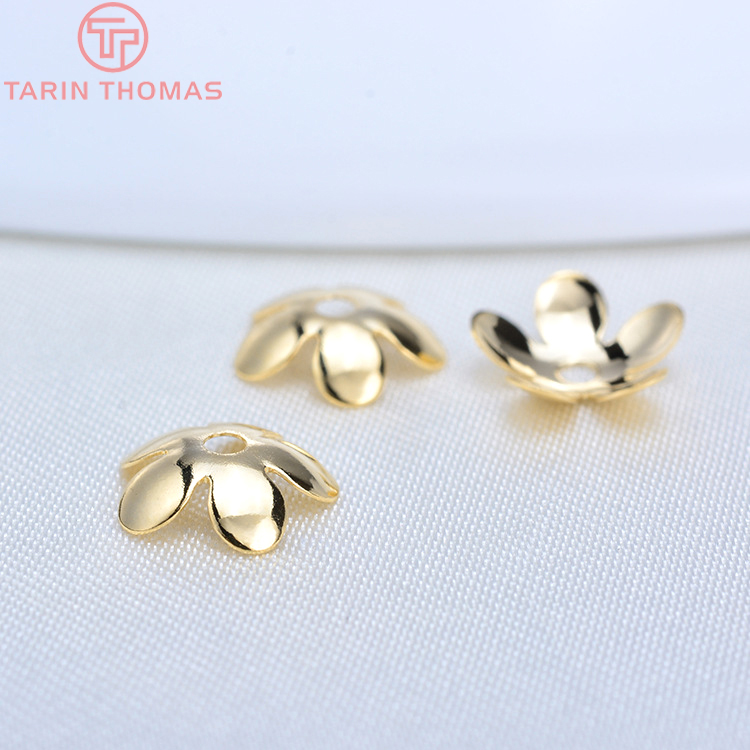 (3176)20PCS 8,5 MM 24K Gold Fa – Bead Cap Flower Bewertung und Preis