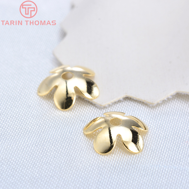 (3176)20PCS 8,5 MM 24K Gold Fa – Bead Cap Flower Bewertung und Preis