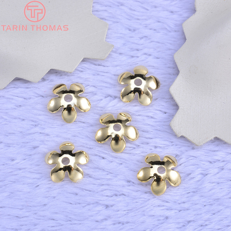 (3176)20PCS 8,5 MM 24K Gold Fa – Bead Cap Flower Bewertung und Preis