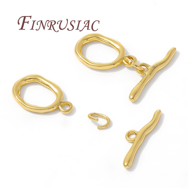 18K vergoldeter Knebelverschlu – Toggle Clasp Gold Bewertung und Preis