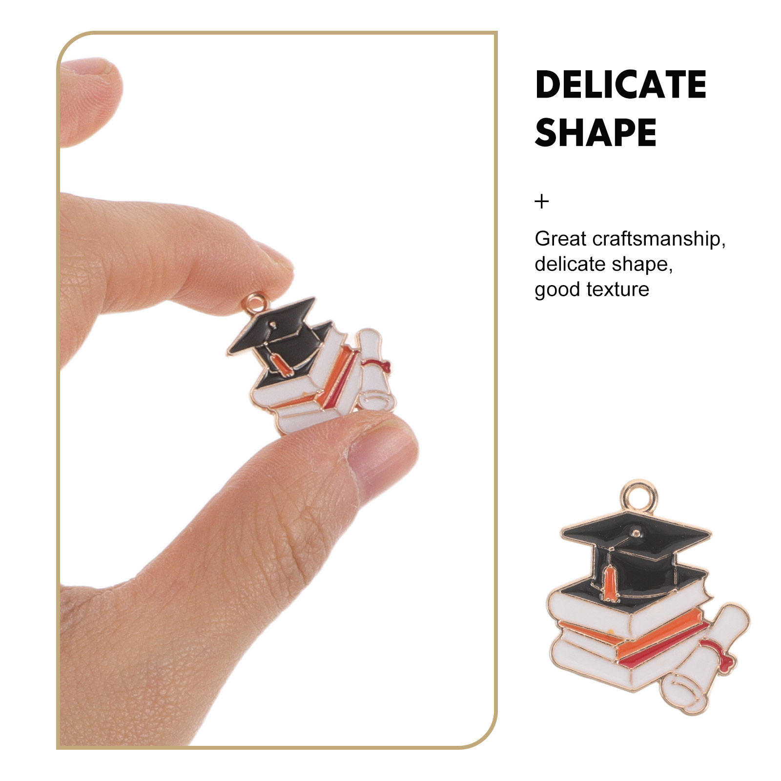 50 Stück Abschlusskappen-Anhän – Jewelry Making Diploma Bewertung und Preis