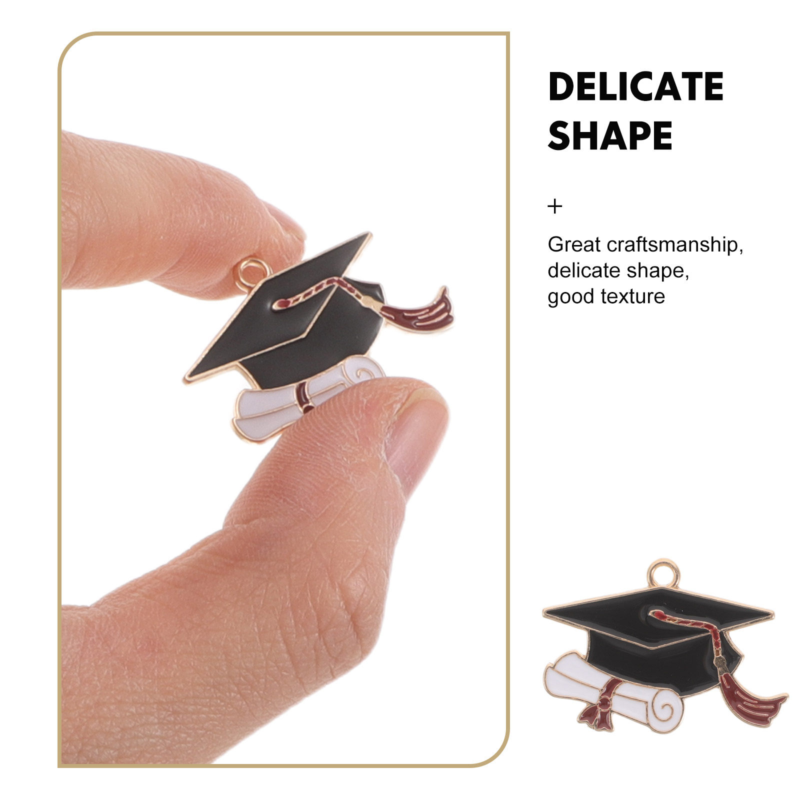 50 Stück Abschlusskappen-Anhän – Jewelry Making Diploma Bewertung und Preis