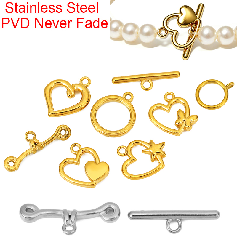 5 Sets PVD-beschichtete, langl – Toggle Clasp Gold Bewertung und Preis