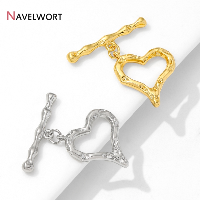 18K Vergoldete Herzförmige OT- – Toggle Clasp Gold Bewertung und Preis