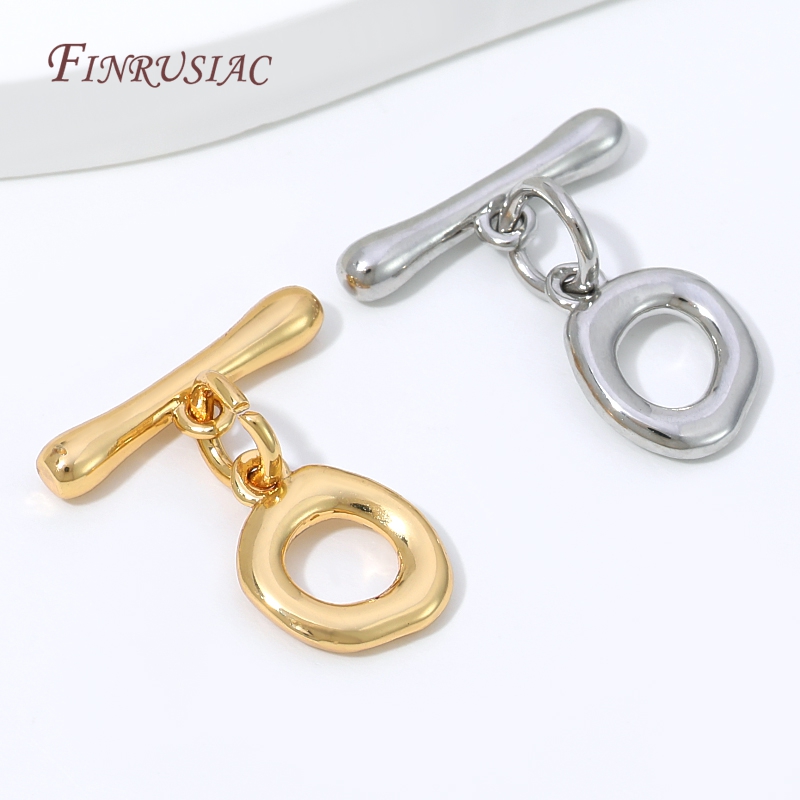 18K vergoldeter unregelmäßiger – Toggle Clasp Gold Bewertung und Preis