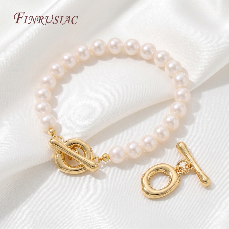 18K vergoldeter unregelmäßiger – Toggle Clasp Gold Bewertung und Preis