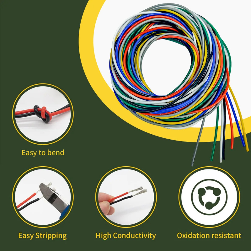 7 Farben pro 5ft/32,8ft 16 18  – Wire 22 Gauge Copper Bewertung und Preis