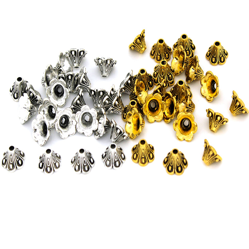30 Stück Vintage Gold Silber B – Bead Cap Flower Bewertung und Preis