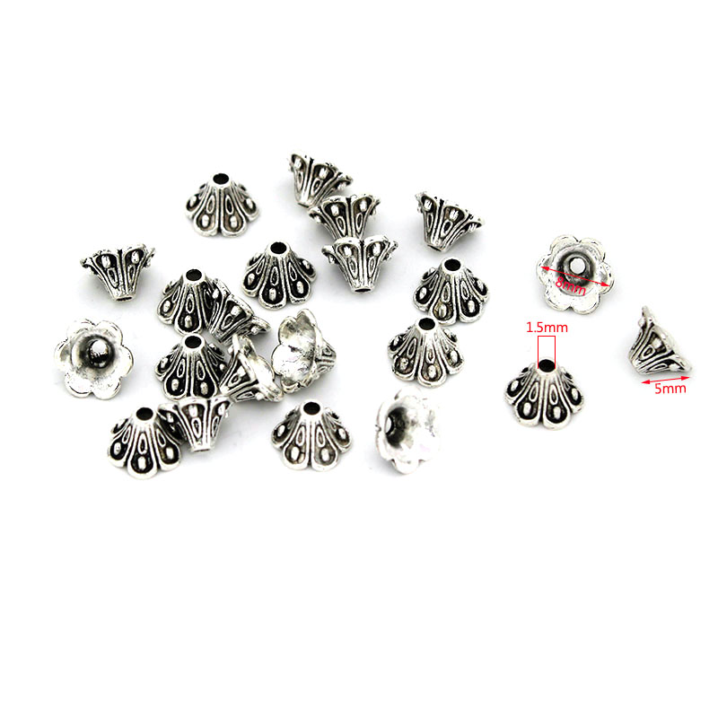30 Stück Vintage Gold Silber B – Bead Cap Flower Bewertung und Preis