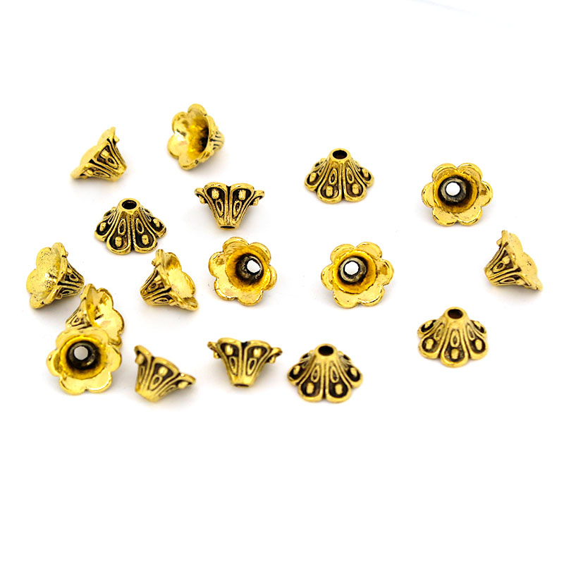30 Stück Vintage Gold Silber B – Bead Cap Flower Bewertung und Preis